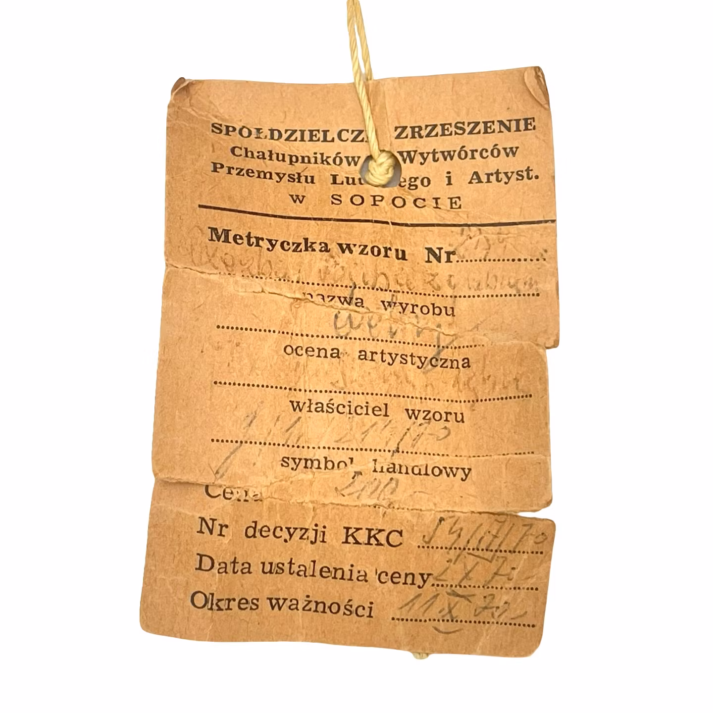 Puuveistohahmo, W Sopocie Varsova, Signeerattu BA