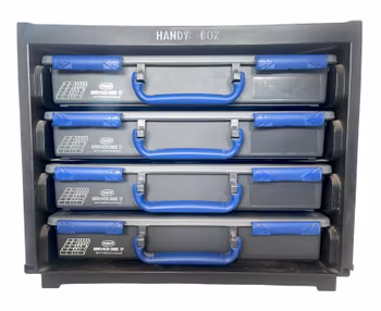 Raaco Service Case 17, Fyra Sortimentlåda Förvaringslådor