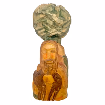 Träsnideri figur / skulptur, Signerad