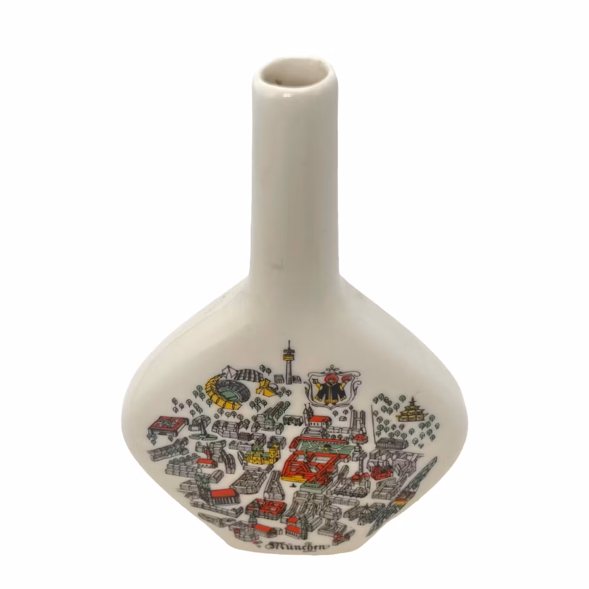 2 Teile, Anton Riemerschmid Vasen / Flaschen Porzellan. Deutschland