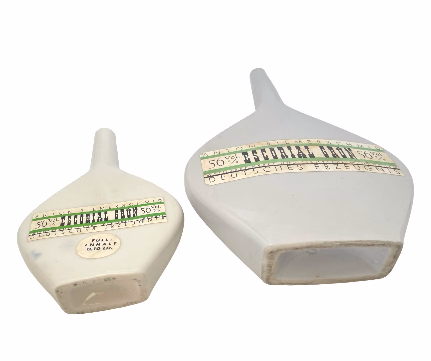 2 Teile, Anton Riemerschmid Vasen / Flaschen Porzellan. Deutschland