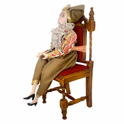 Poupée en porcelaine Vintage Sitting Doll, H 35 cm