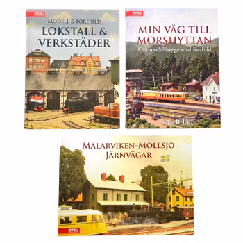3 BÖCKER - Mälarviken - Mollsjö Järnvägar m.m.