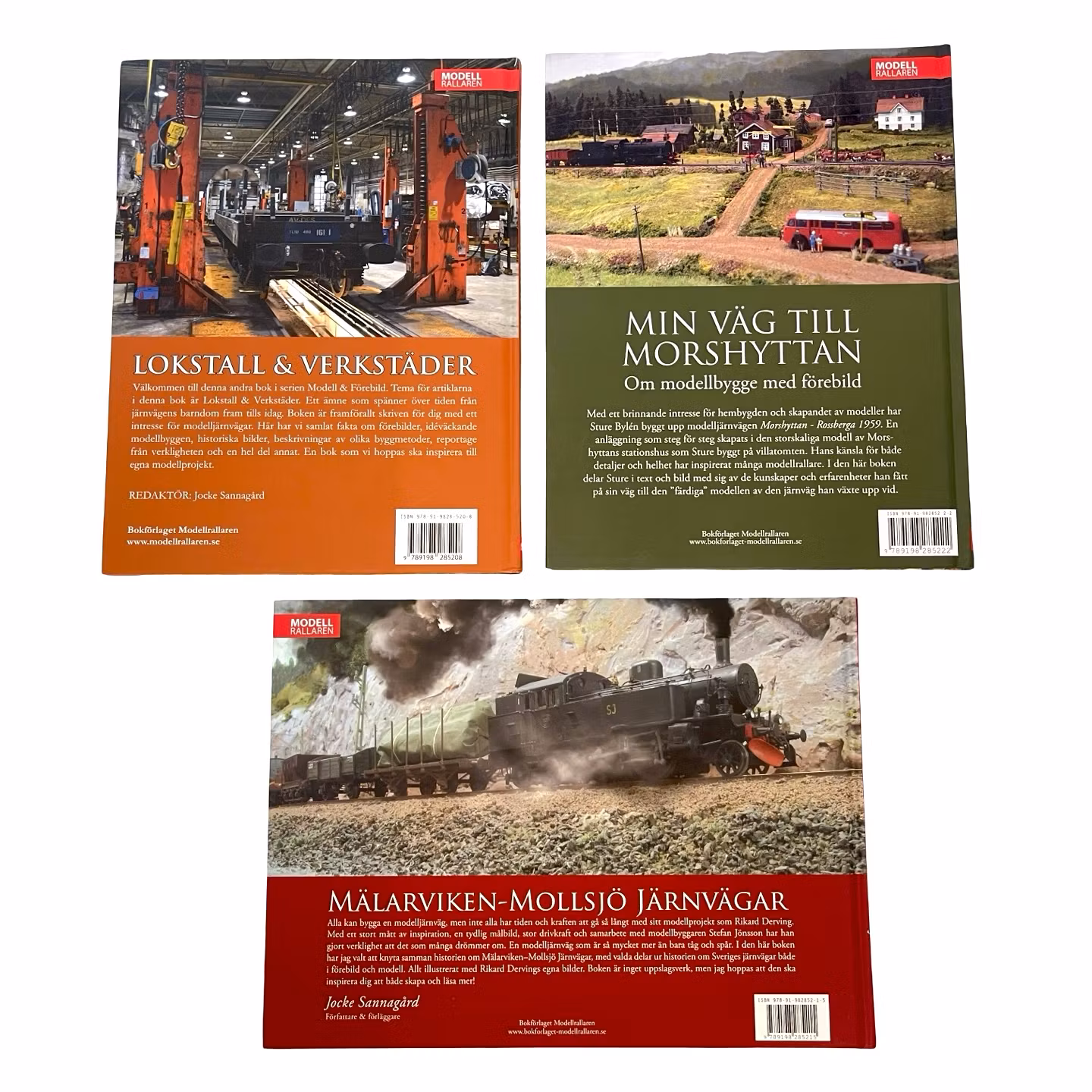 3 KSIĄŻKI - Jezioro Mälarviken - Koleje Mollsjö itp.