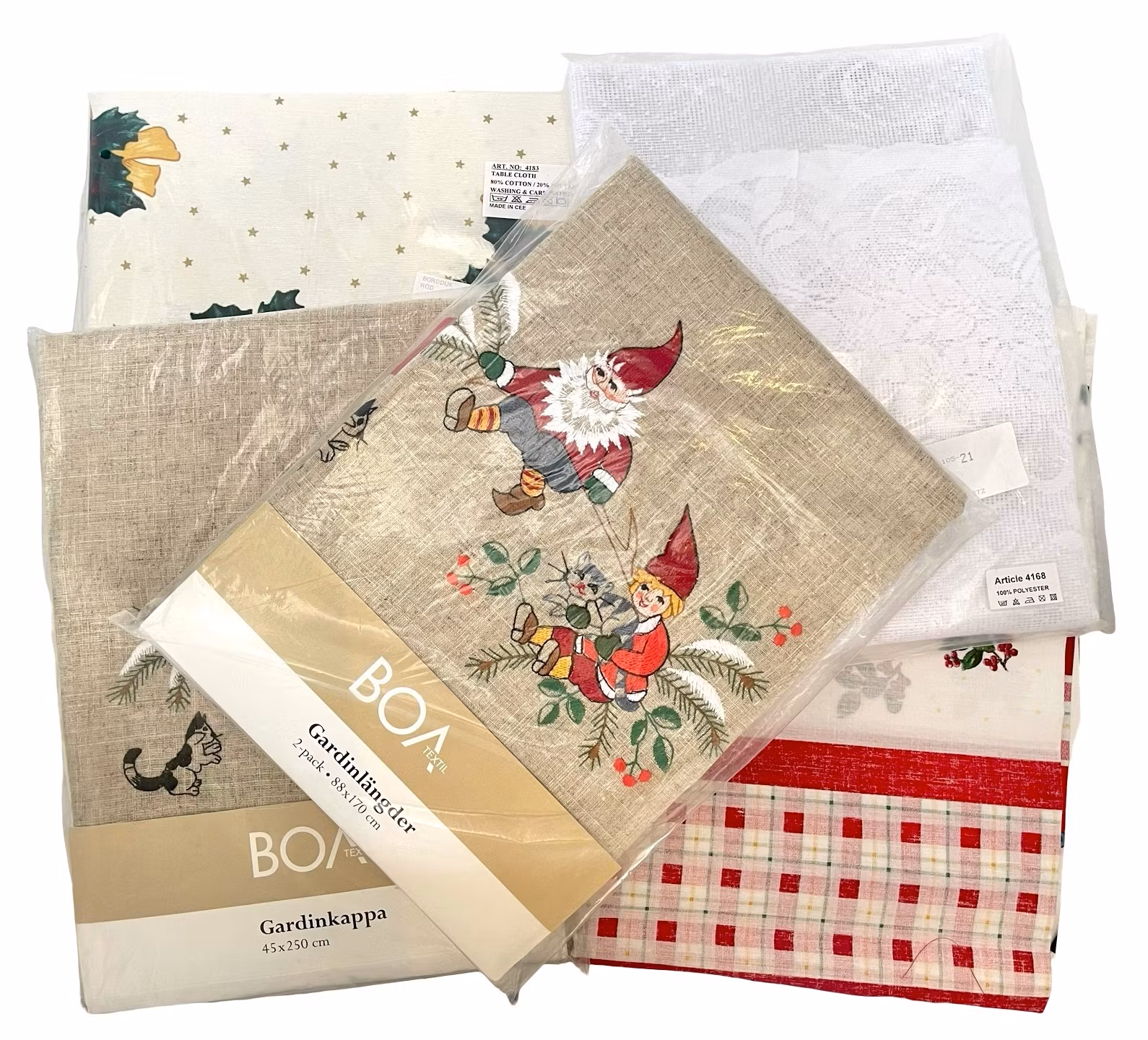 5 pezzi, lunghezze di tende con aste per tende, tovaglie, veneziane ecc.