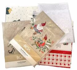 5 st, Gardinlängder med Gardinkappa, Borddukar, Stores m.m.