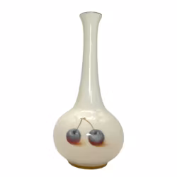 Royal Worcester Small Vase Decorated Fruit by Ricketts, Signed, England