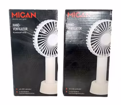 Tweehandige ventilator Mican met ventilator voor de auto