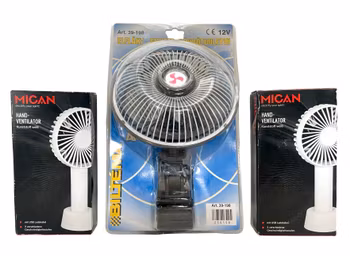 Två hand Ventilator Mican med Fläkt till bilen