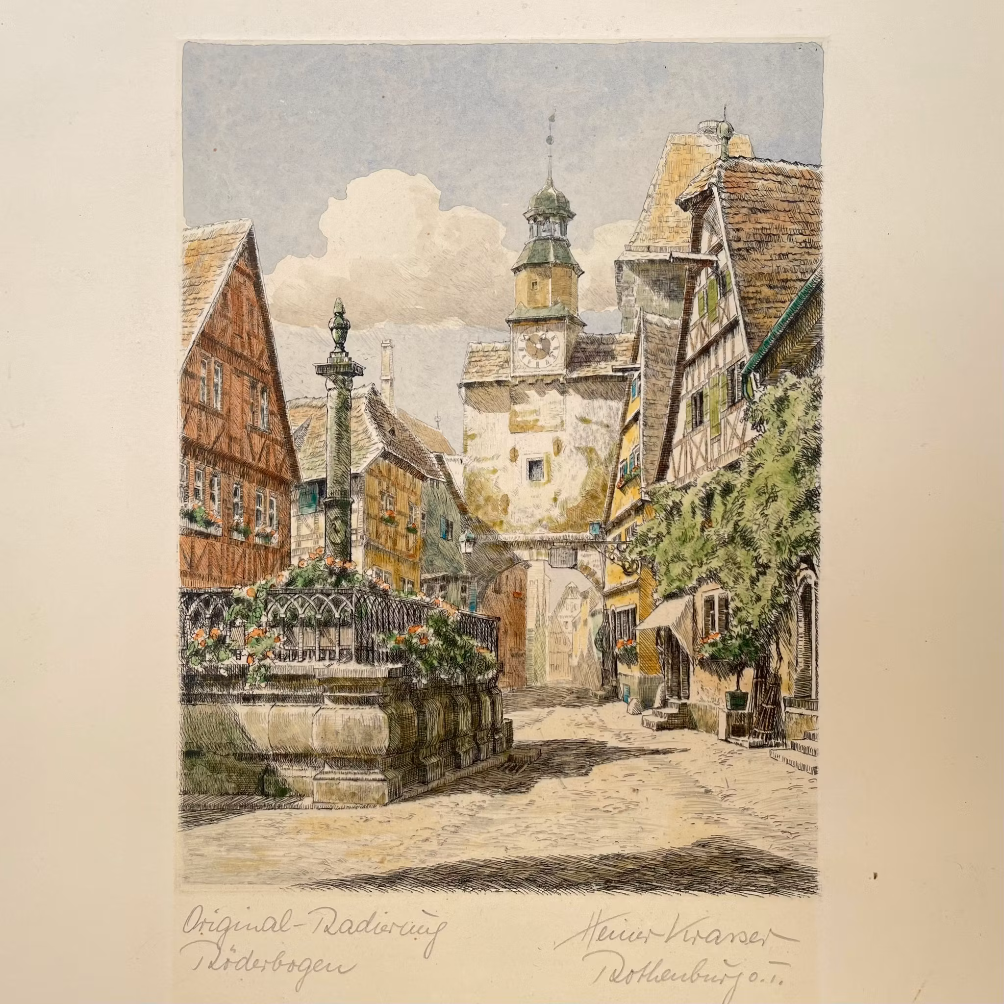 Heiner Krasser (1927–2013). Markusturm - Pyhän Markuksen torni, Rothenburg
