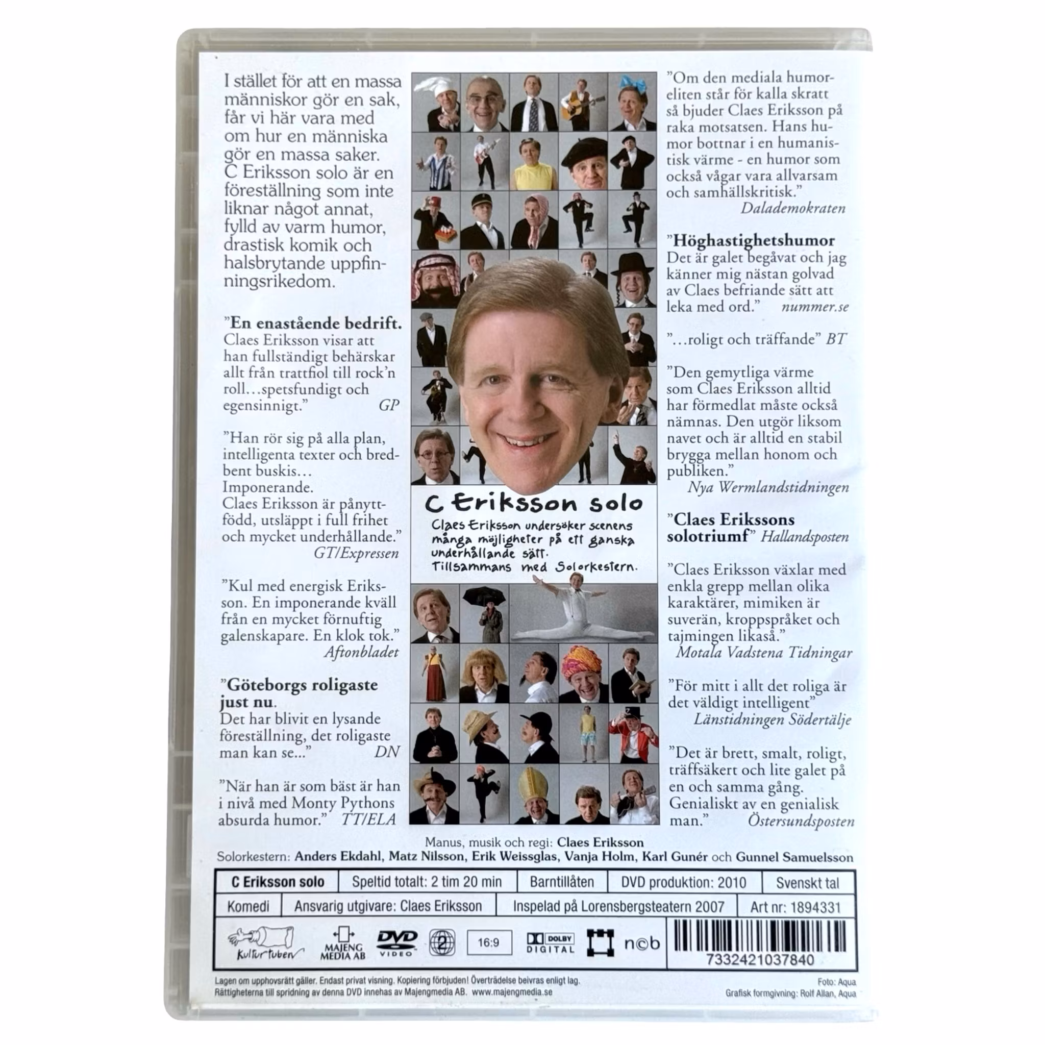 Claes Eriksson - Soolo, DVD