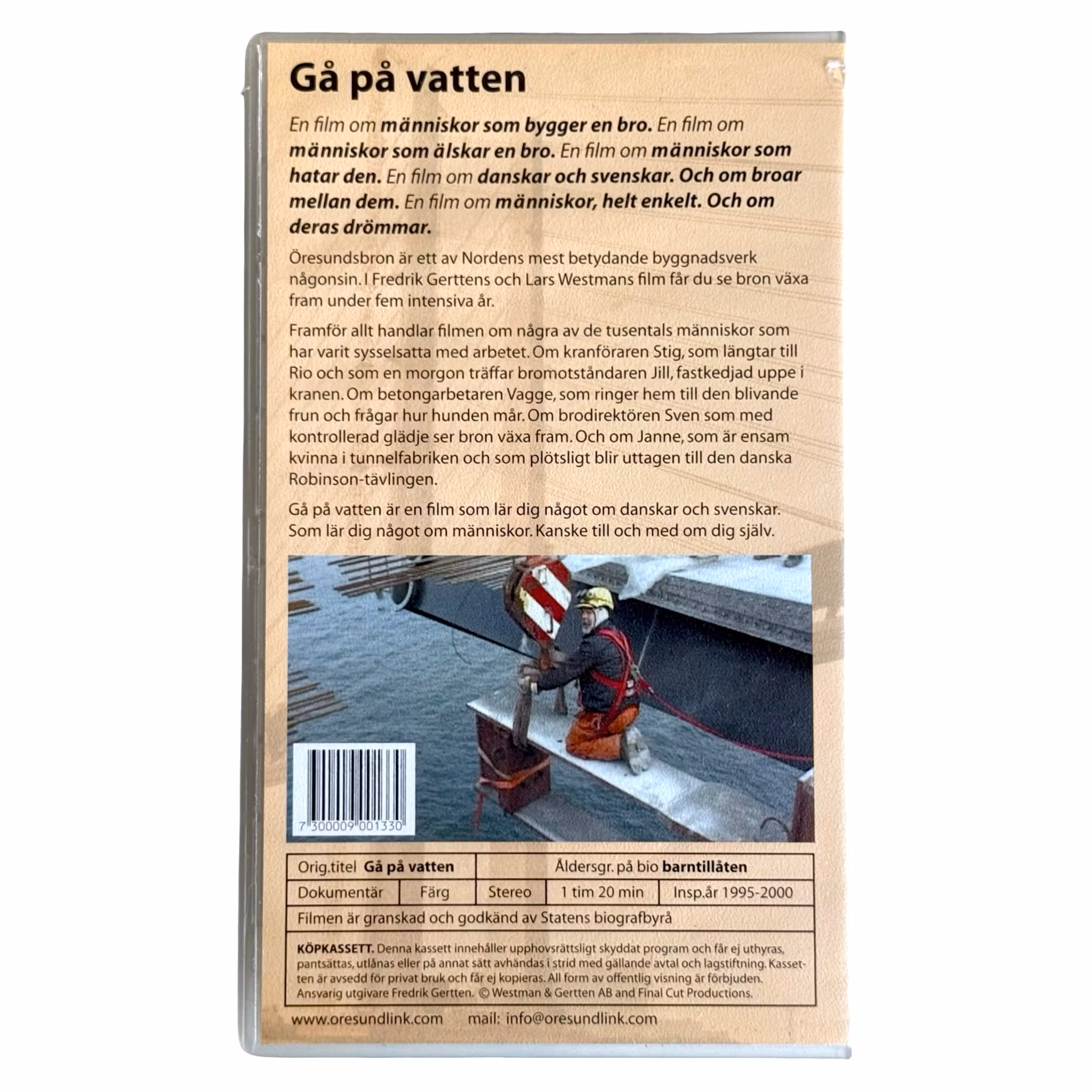 At gå på vandet - Dokumentarer, VHS-video