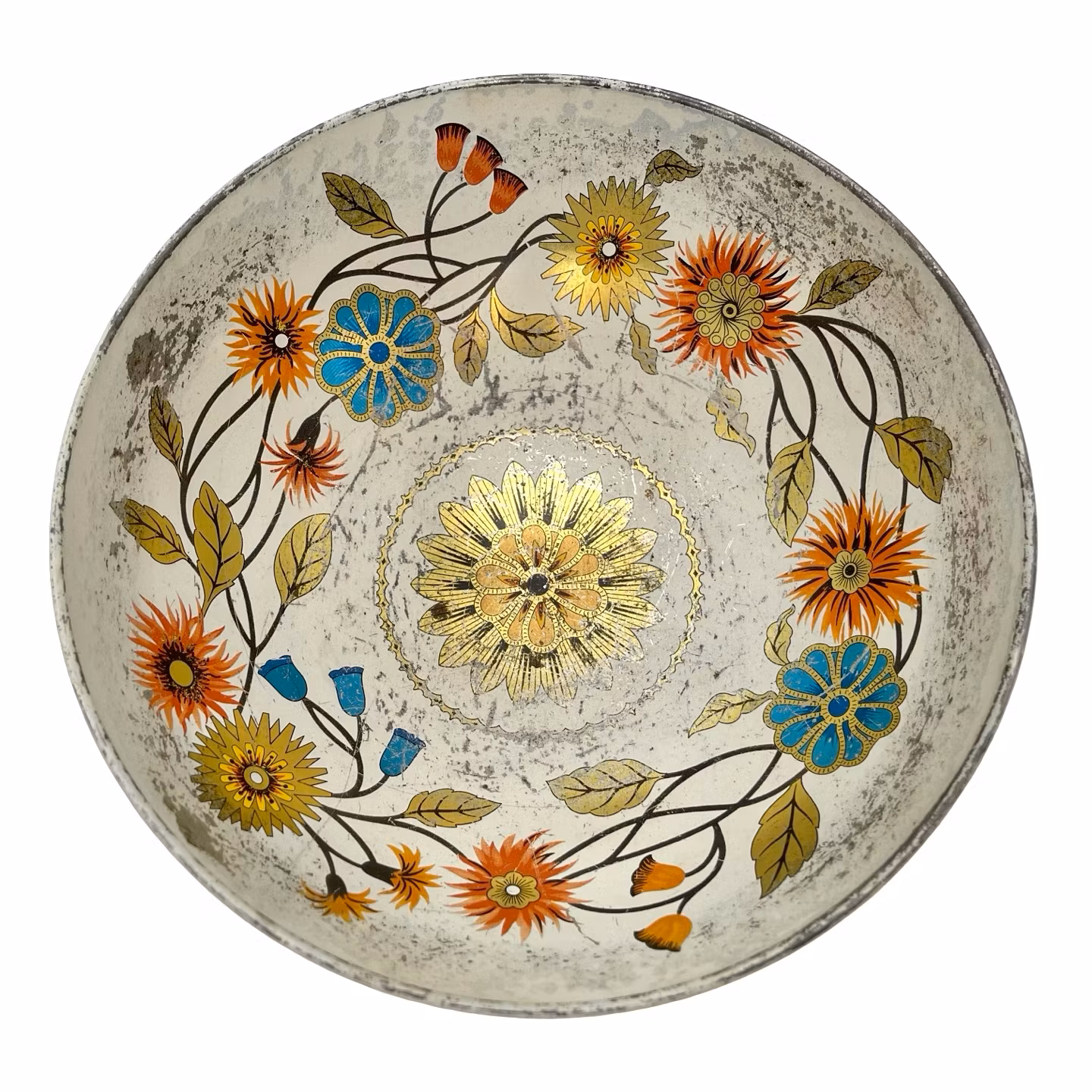 Baret Ware piedestalskål i metalplade, England