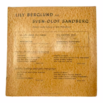 Lily Berglund & Sven-Olof Sandberg – Så Kom Våren Till Tarina, Singel/EP Vinyl