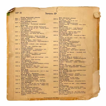 Brita Borg - Bravo kapellmästaren, EP Vinyl med autografer