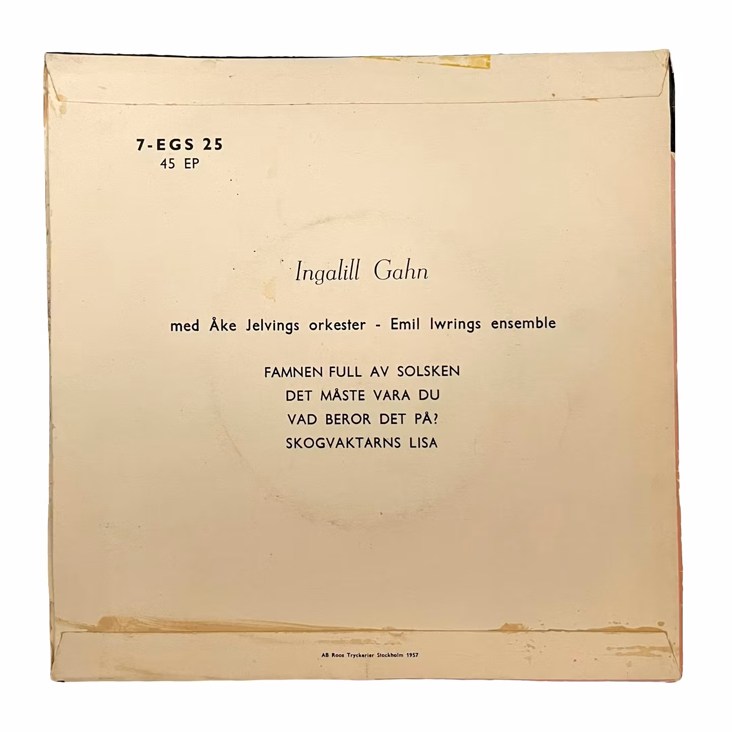 Ingalill Gahn – Wat is er aan de hand?, EP Vinyl