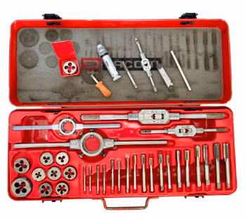 38 Delar, Facom verktygslåda, Gängtapp och gängskärsats