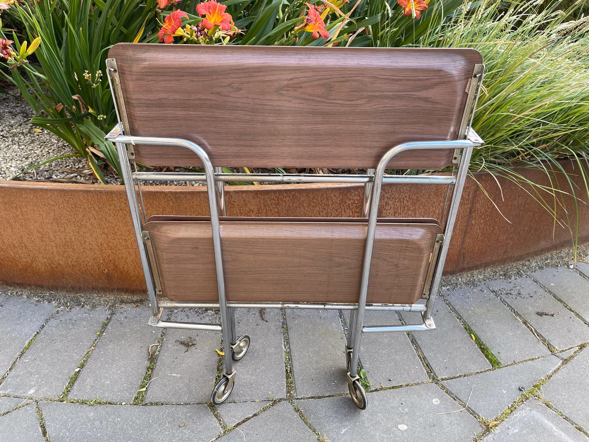 Serveringsvagn - Pressolit, Hopfällbar