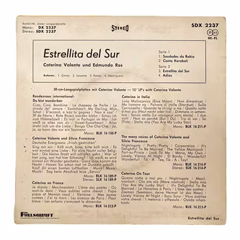 Caterina Valente & Edmundo Ros - Estrellita del Sur, Vinyl EP