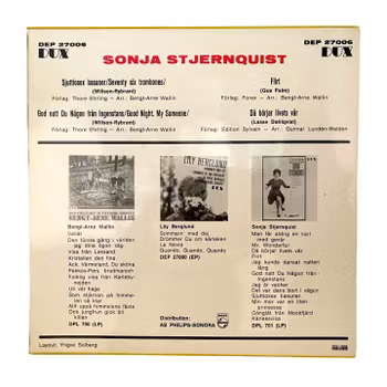 Sonja Stjernquist - Dux, Vinyl EP