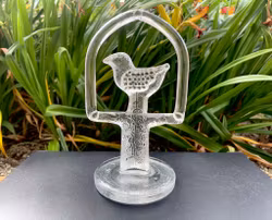 Bertil Vallien - Glasskulptur glasprydnad solfångare fågel, Boda