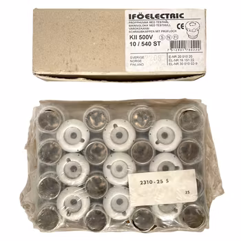 35 st, Propphuvar med testhål KII 500V m.m.