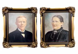 Niezidentyfikowany artysta, olej na płótnie (2) Portret, sygnowany Lindquist