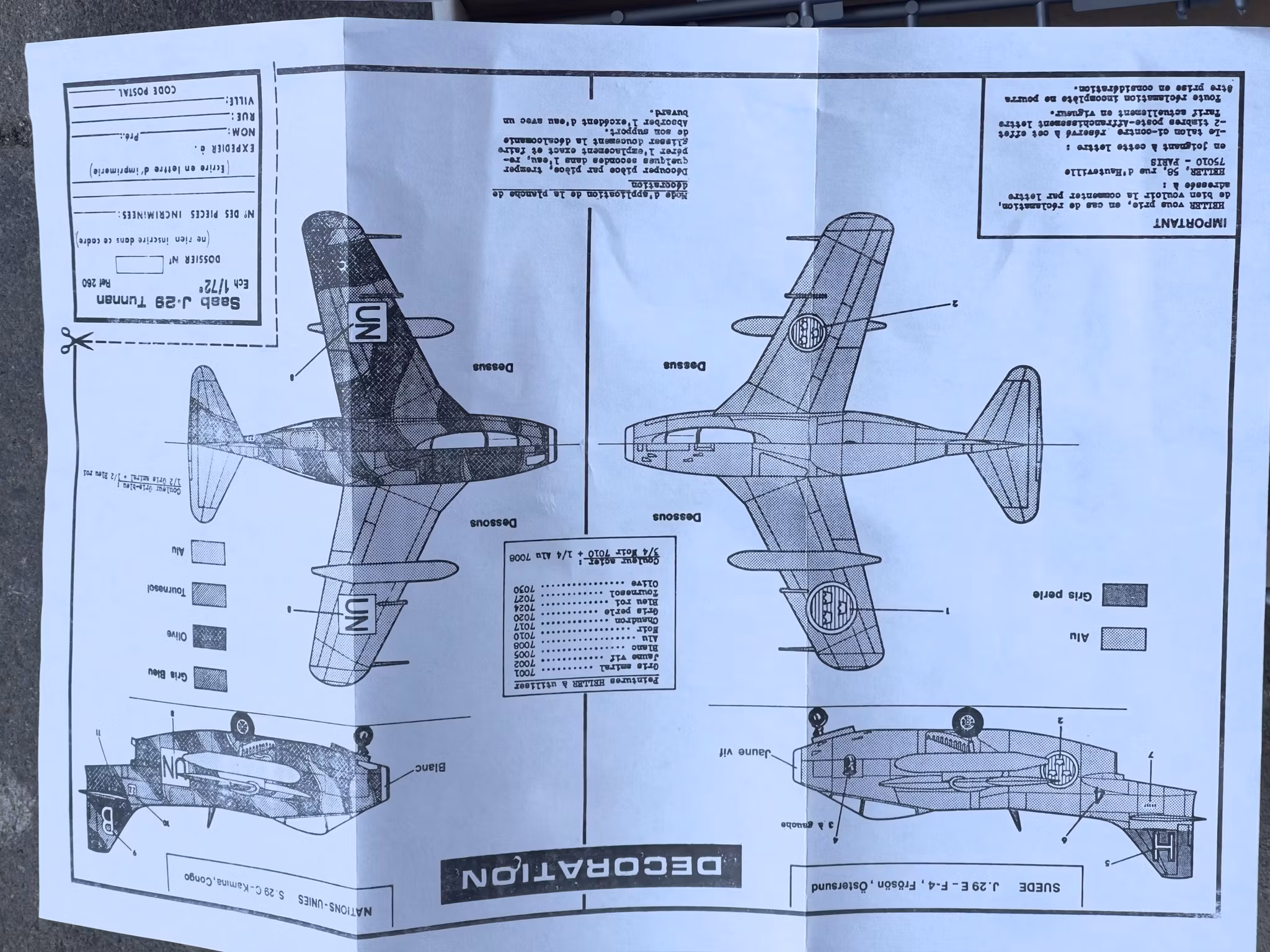 Heller Saab J29 Tunnan 1/72
