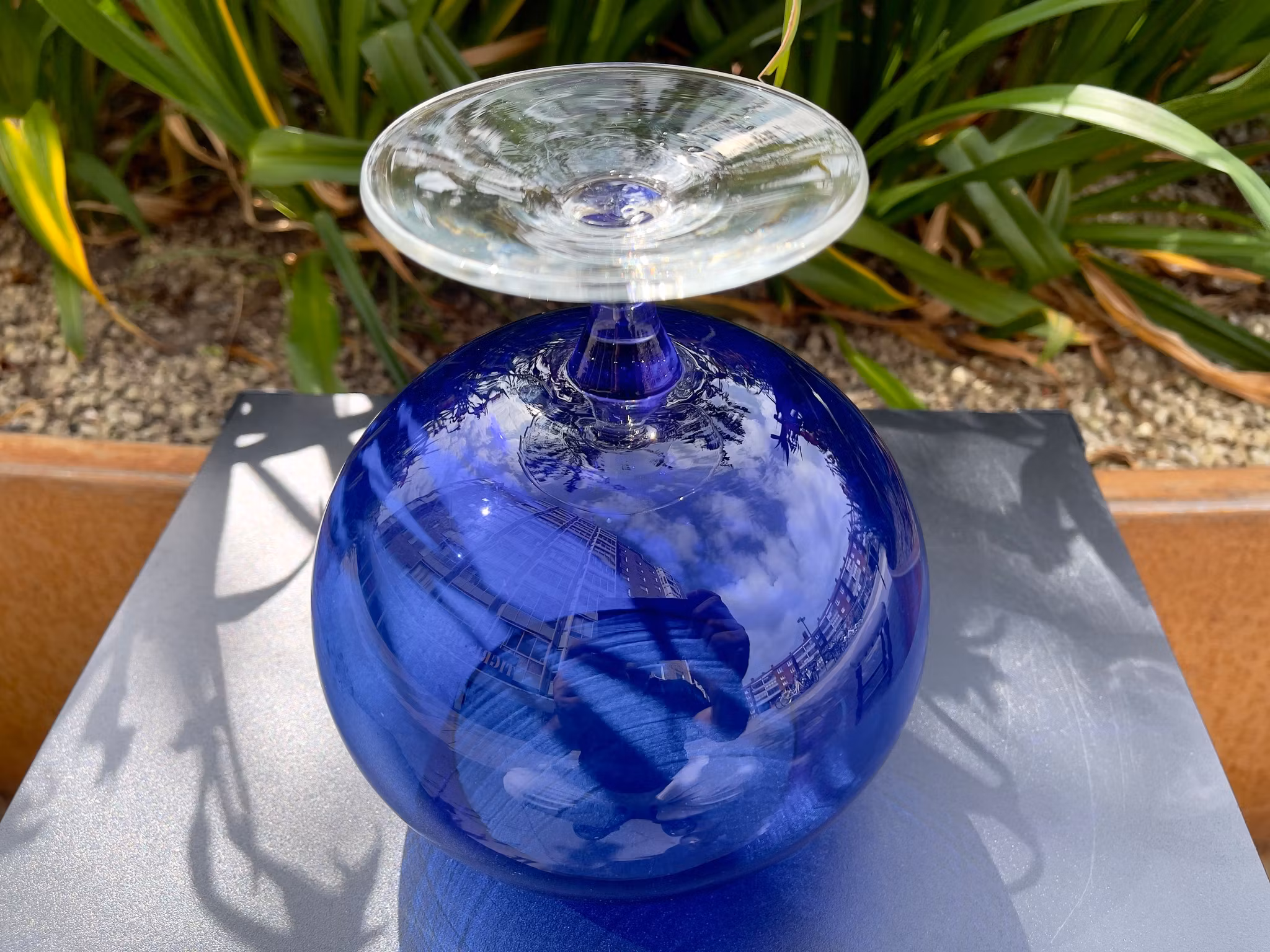 Pokalglas, glasvas på fot