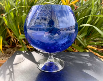 Pokalglas, glasvas på fot