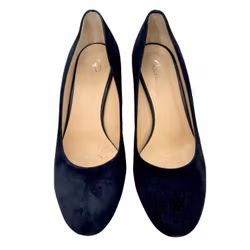 Rizzo - Escarpins classiques en daim bleu foncé, pointure 37, Italie