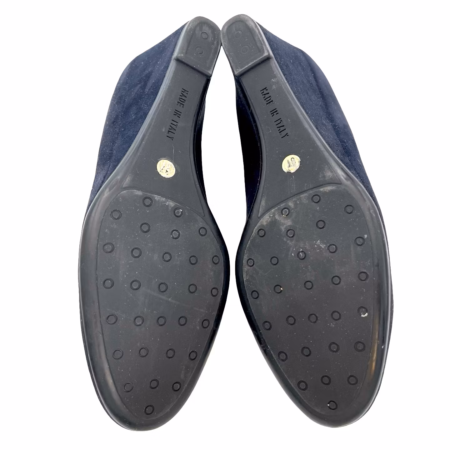 Rizzo - Escarpins classiques en daim bleu foncé, pointure 37, Italie