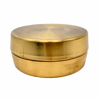 Art Deco GRASOLI - OJS Dosa med 6 st underlägg Mässing och emalj, Schweiz