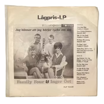 Family Four – Små Lätta Moln / Tiden Går Och Klockan Slår, Vinyl 1969 EP
