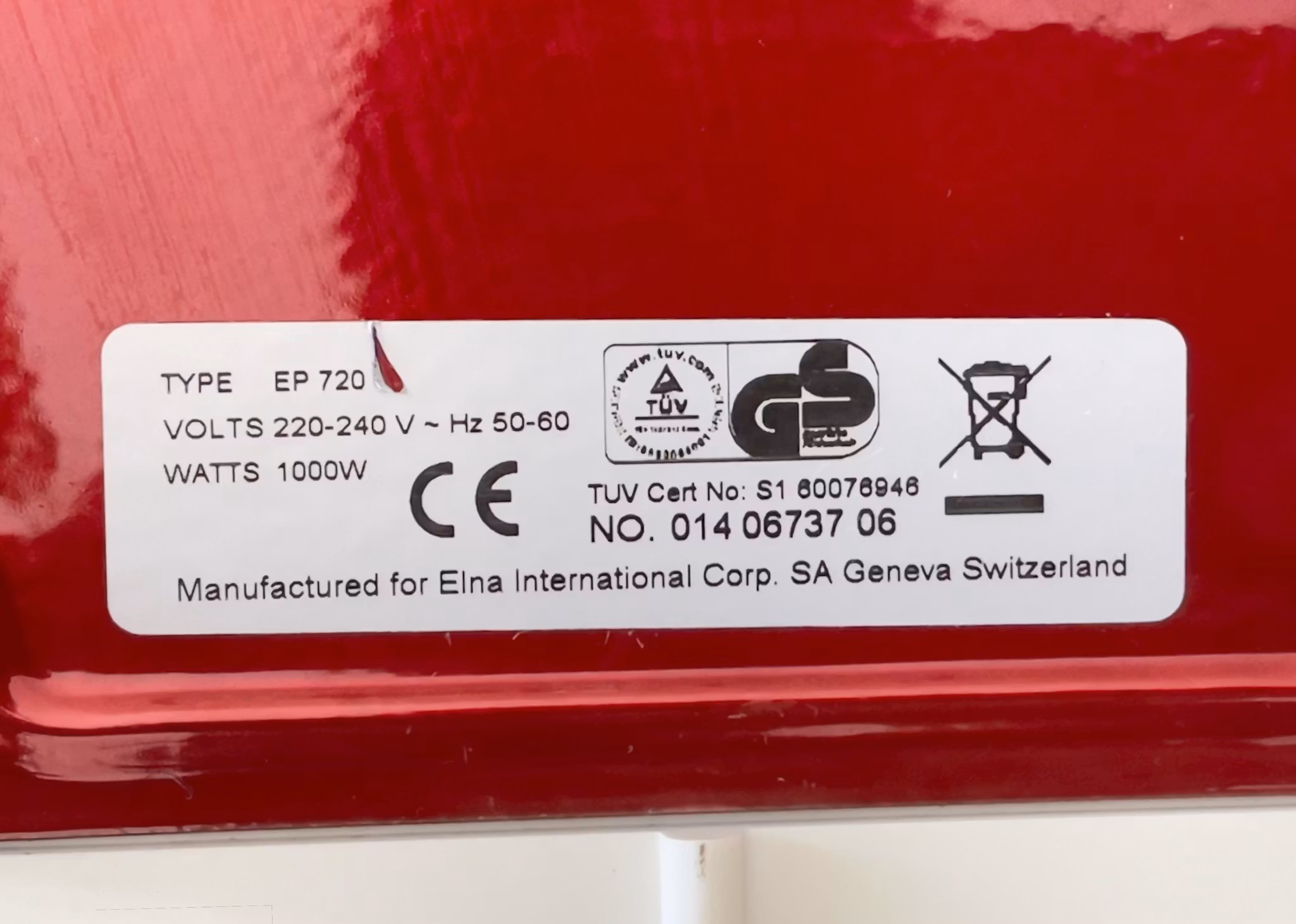 Press För Brädor Elna Elnapress 720 Strykjärn, Schweiz