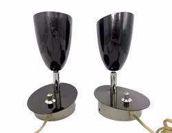 Vintage Eaglerise vägglampor, svart metall