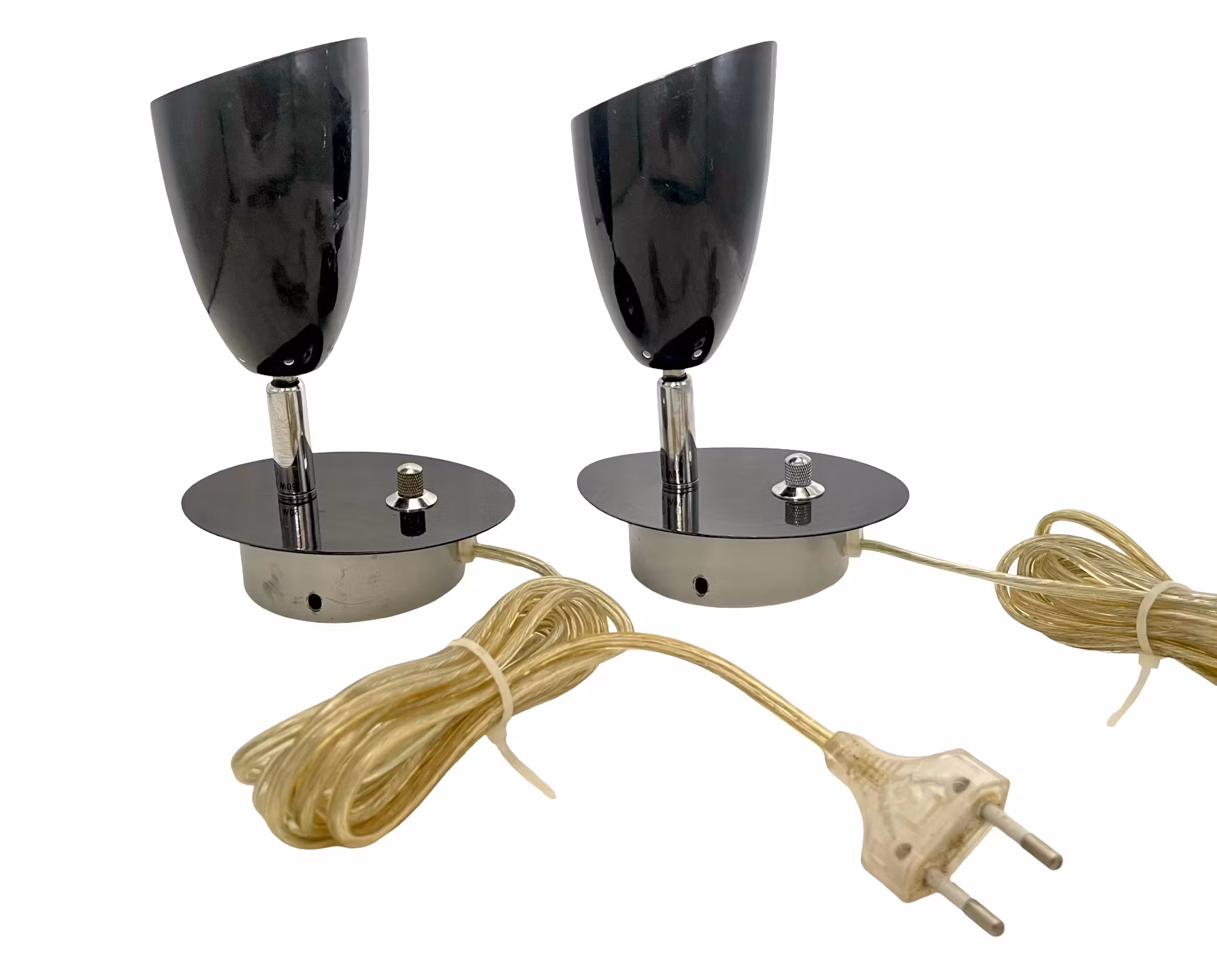 Vintage Eaglerise vegglamper, svart metall