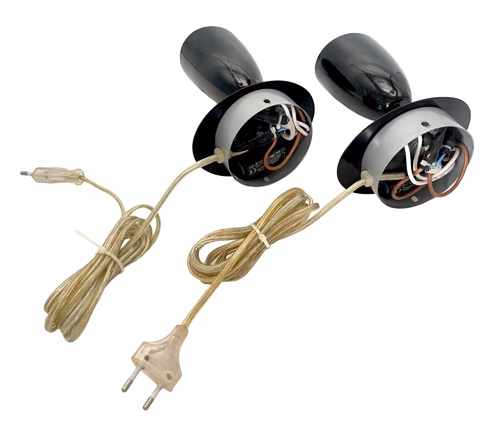 Vintage Eaglerise vegglamper, svart metall