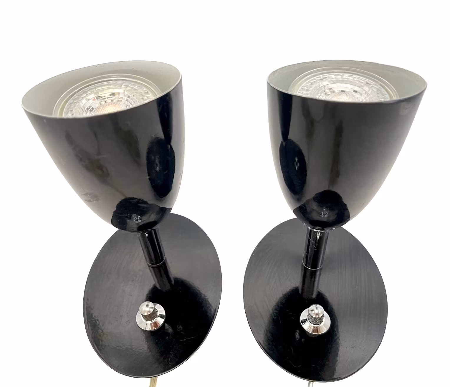 Vintage Eaglerise vegglamper, svart metall