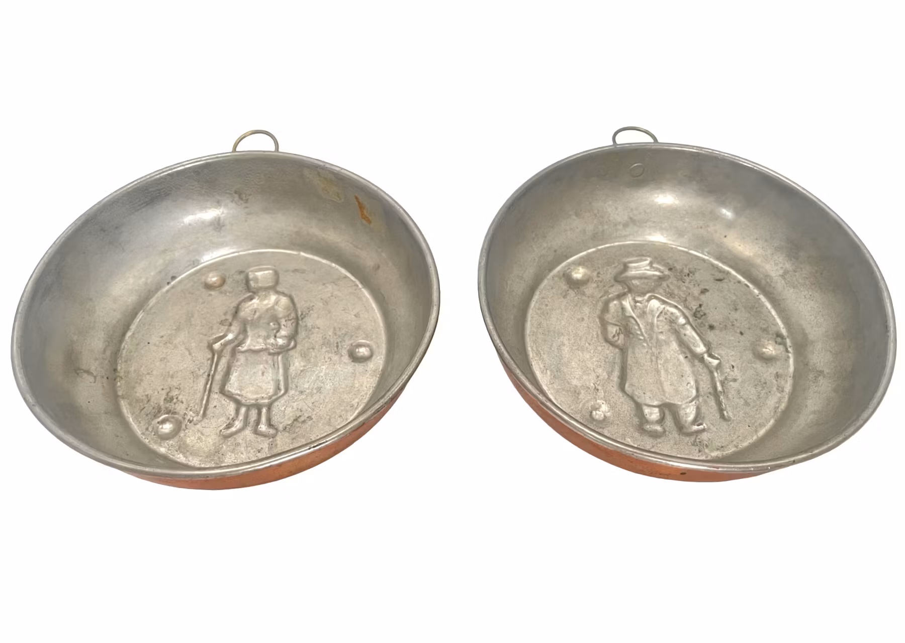 Antyczna figuralna forma miedziana, forma do pieczenia lub ciasta, Szwecja