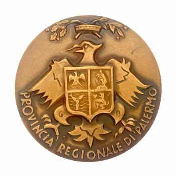 Medalj - Provins regional Palermo Tjänande människans allmänna miljö 1989 med fodral