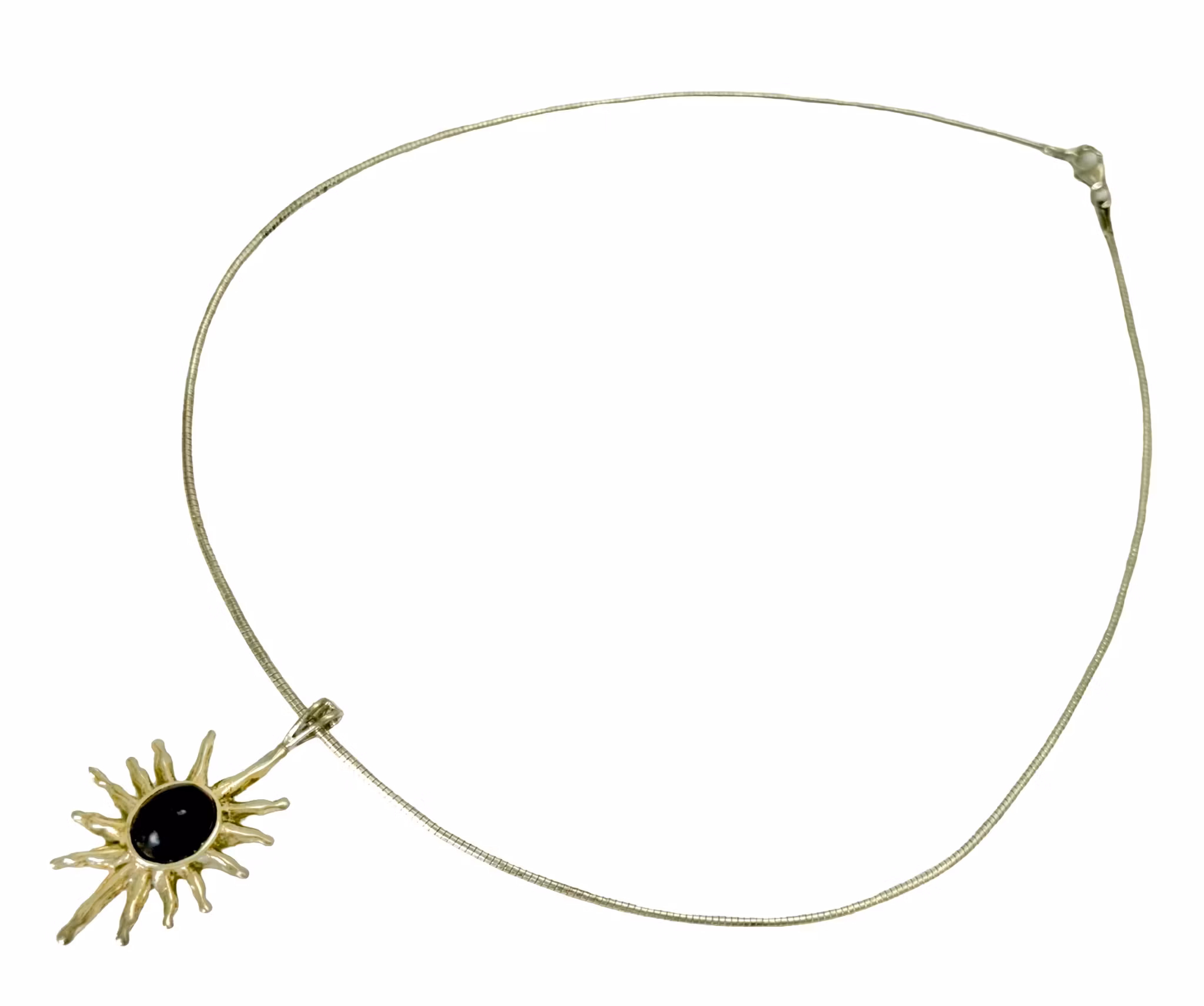 Collier vintage en argent sterling 925 avec améthyste