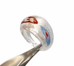 2 piezas, anillos vintage en cristal de Murano italiano