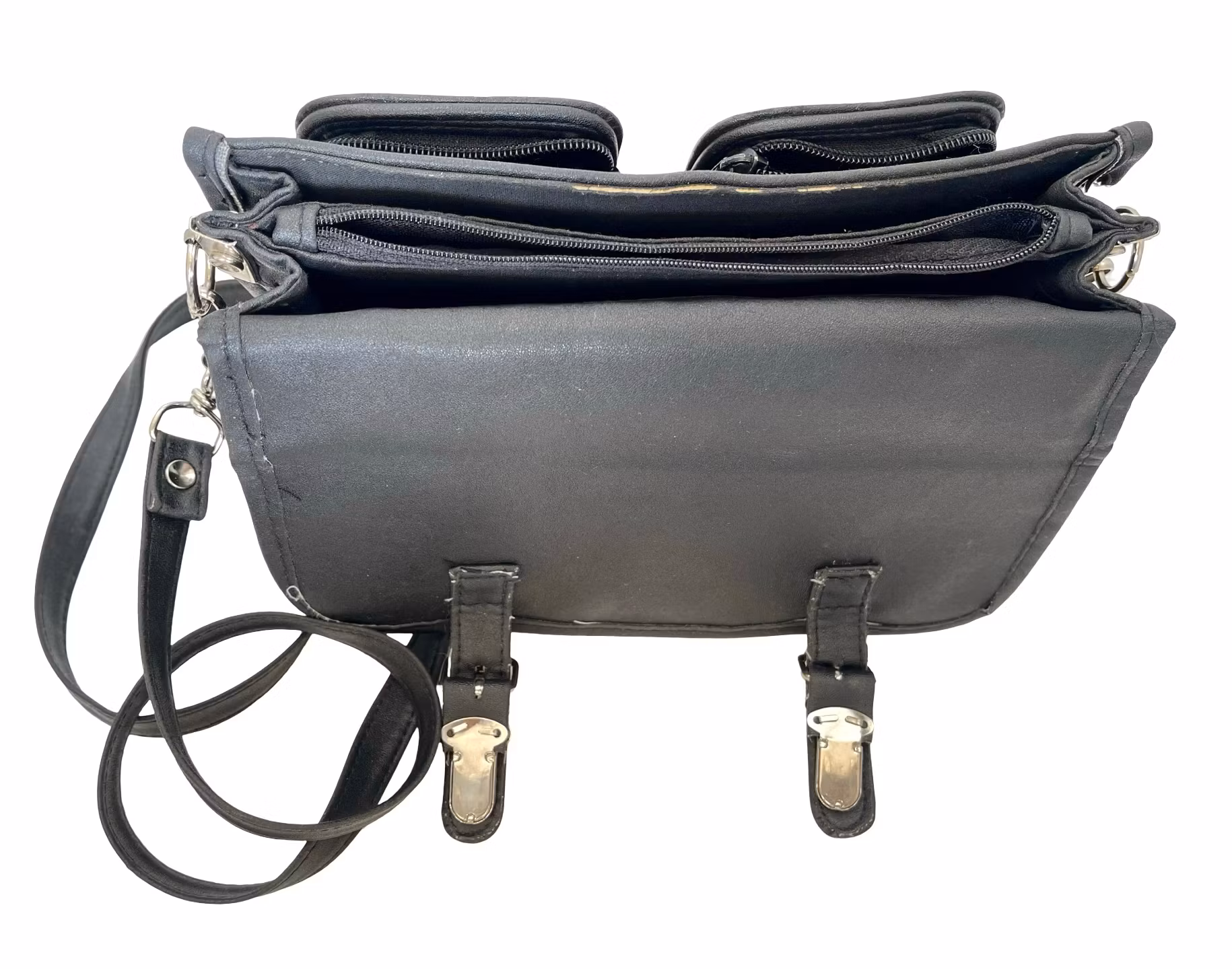 Vintage Via Roma MP - Italiaans design, schoudertas - zwart