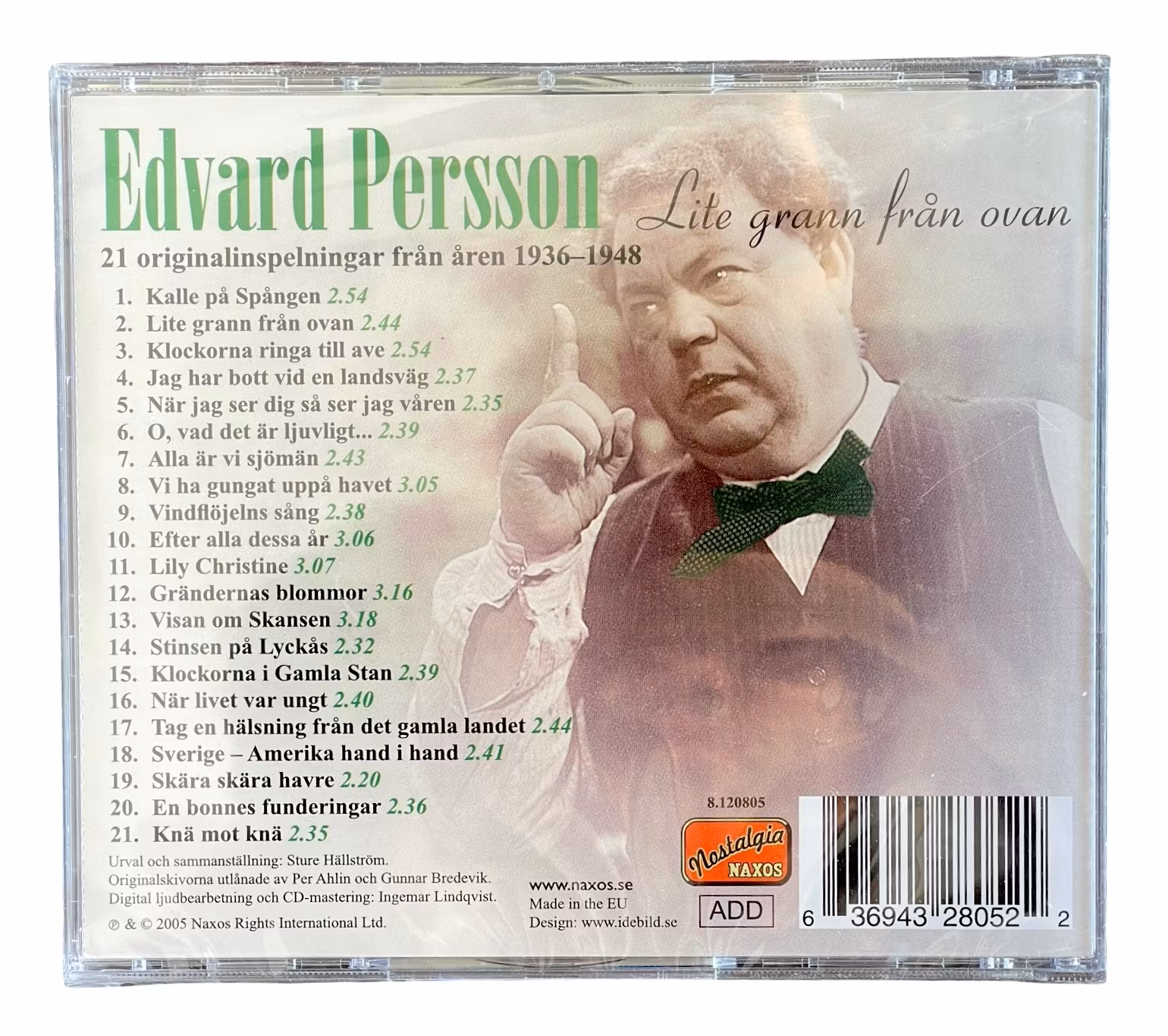 Edvard Persson – Lite Grann Från Ovan, Inplastad 2005 CD Ny