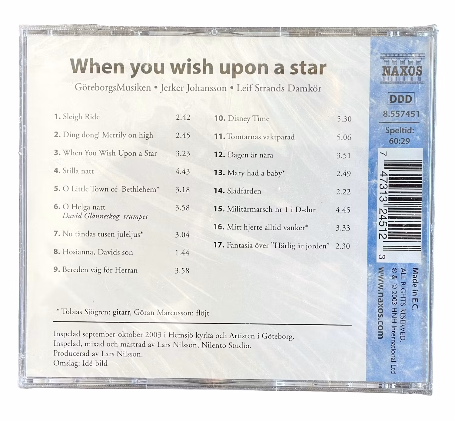 When You Wish Upon A Star - GöteborgsMusiken, Inplastad 2003 CD Ny