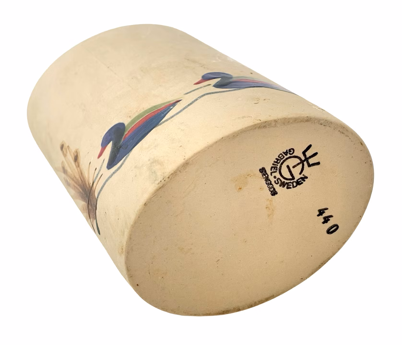 Gabriel Vas - Stengods Blå Ankor, Stämplad