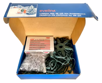 Evelina - Ljuskedja med 100 ljus och transformator för julen