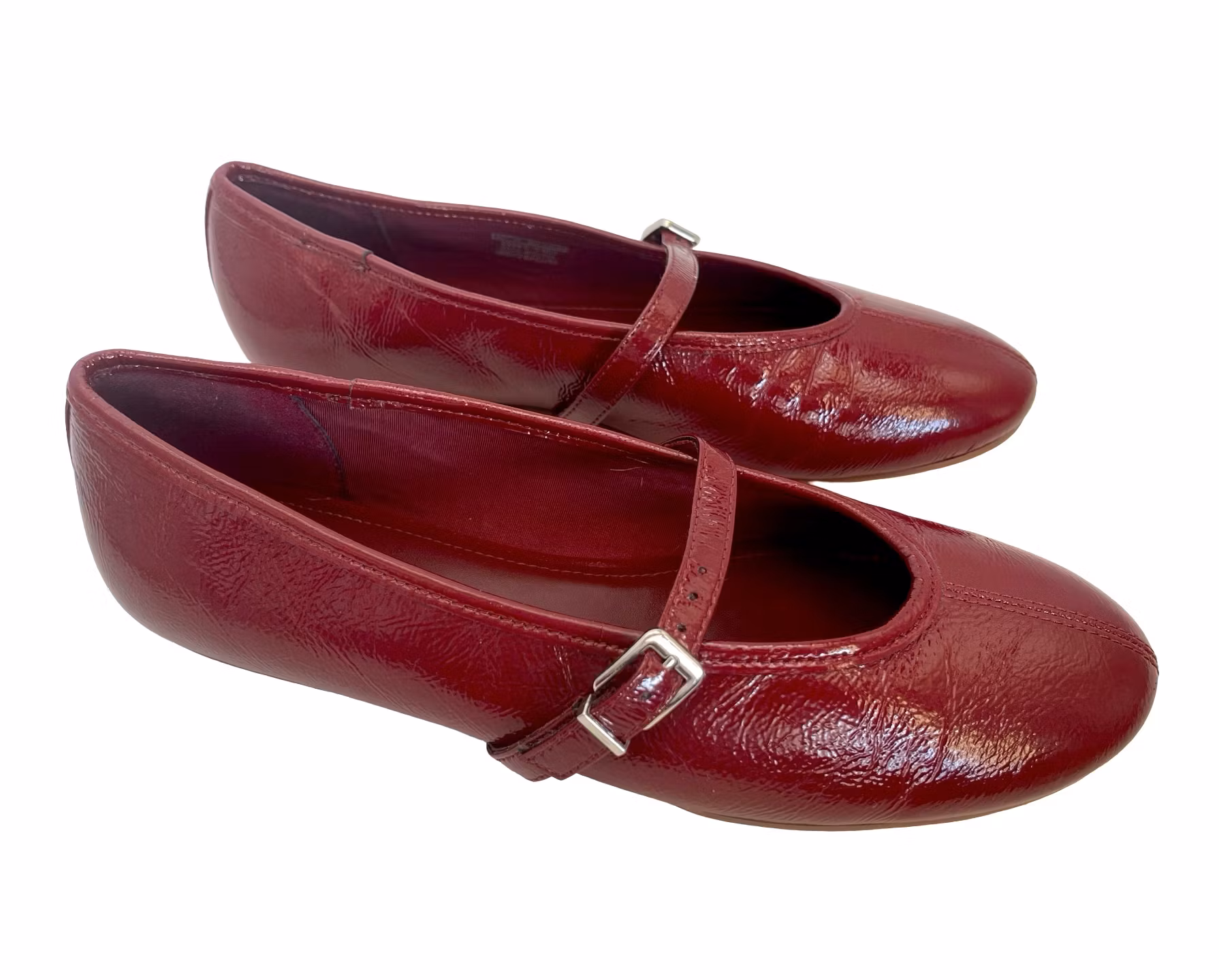 ZARA - BALLERINA Buty damskie Czerwone lakierowane balerinki rozmiar 37