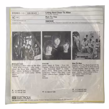 Smokie - Living Next Door To Alice, Vinyl 1976 EP